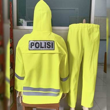 Belakang Jas Hujan POLRI Custome