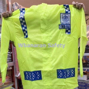 Jas Hujan Security Warna Hijau Stabilo depan