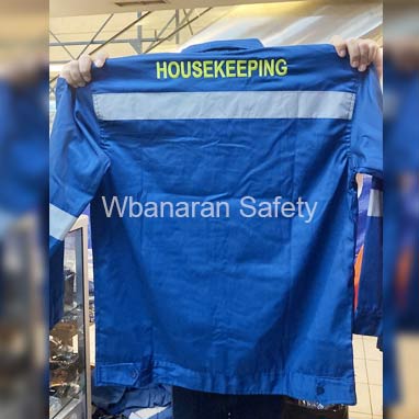 baju safety biru depan belakang