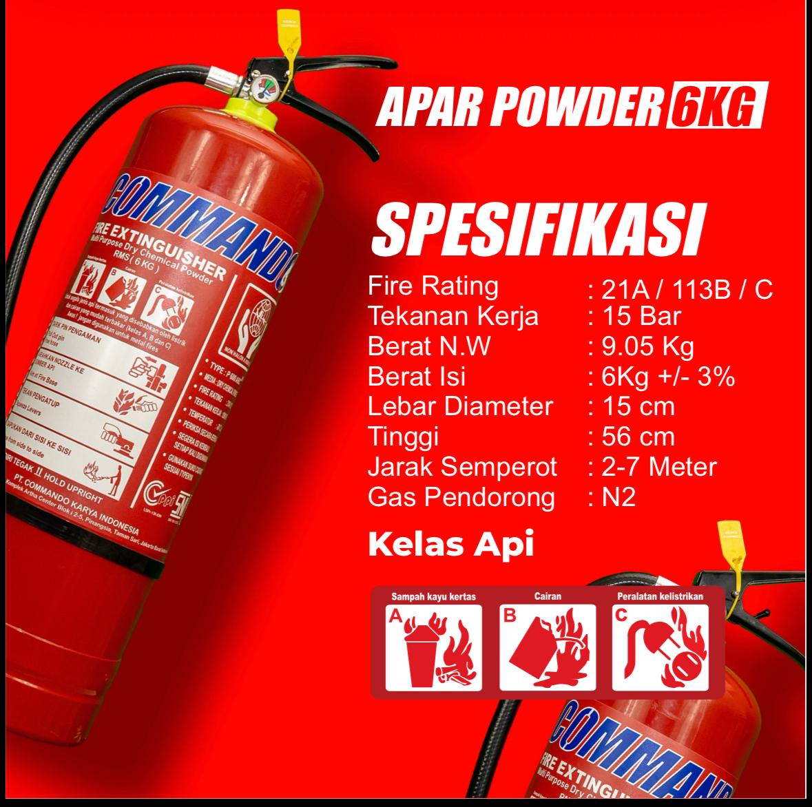 apar powder 6kg spek