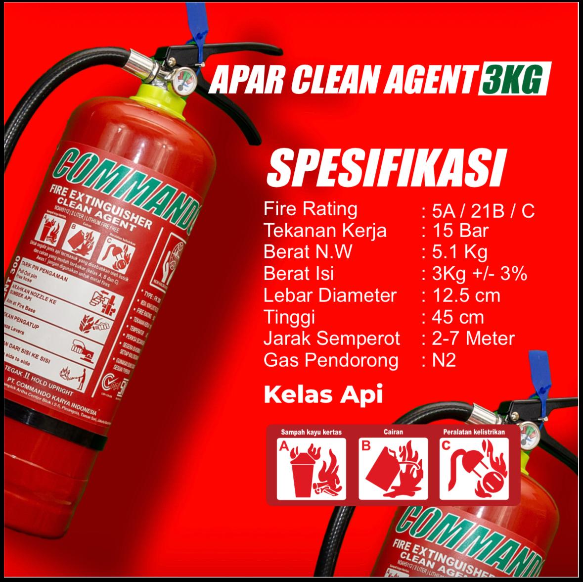 APAR clear agent 3kg spek